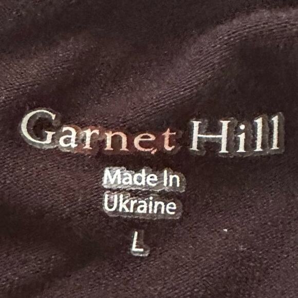 GARNET HILL Dress Womens Large Black Jersey Knit Geometric Casual Travel Fall - Picture 6 of 13